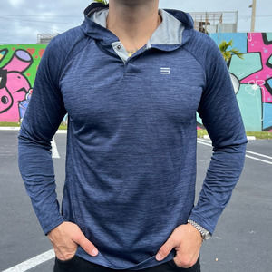 Three Sixty Six Men's Navy Blue Lightweight Hoodie Size Medium